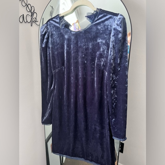 NWT RACHEL ZOE Womens Blue Long Sleeve Short Body Con Evening Dress - Picture 4 of 5